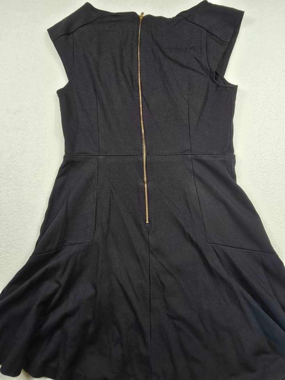 Banana Republic Black Fit & Flare Sleeveless Dress Size 10 - Picture 3 of 4